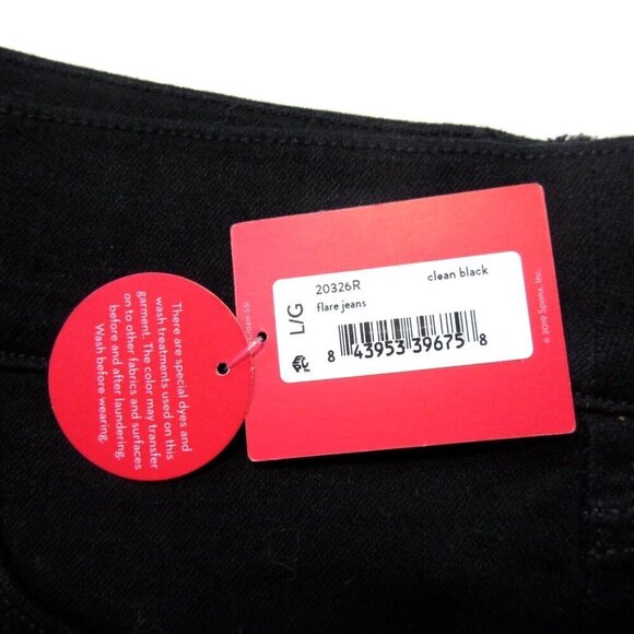 NWT SPANX 20326R Flare in Clean Black Pull-on Stretch Jeans L x 33 ½ - Picture 3 of 6